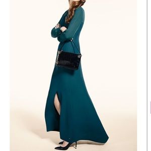 Tommy Hilfiger emerald longsleeved maxi dress gown